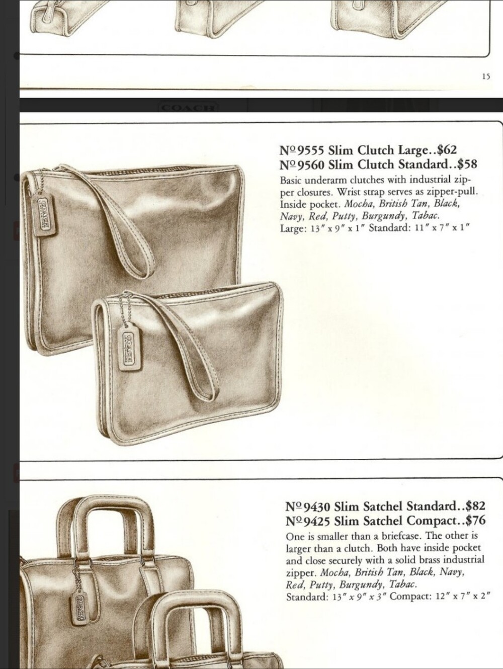 Vintage Coach NYC Slim Clutch Large - Picture 5 of 7